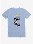 Skater Cat Light Blue T-Shirt, LIGHT BLUE, hi-res