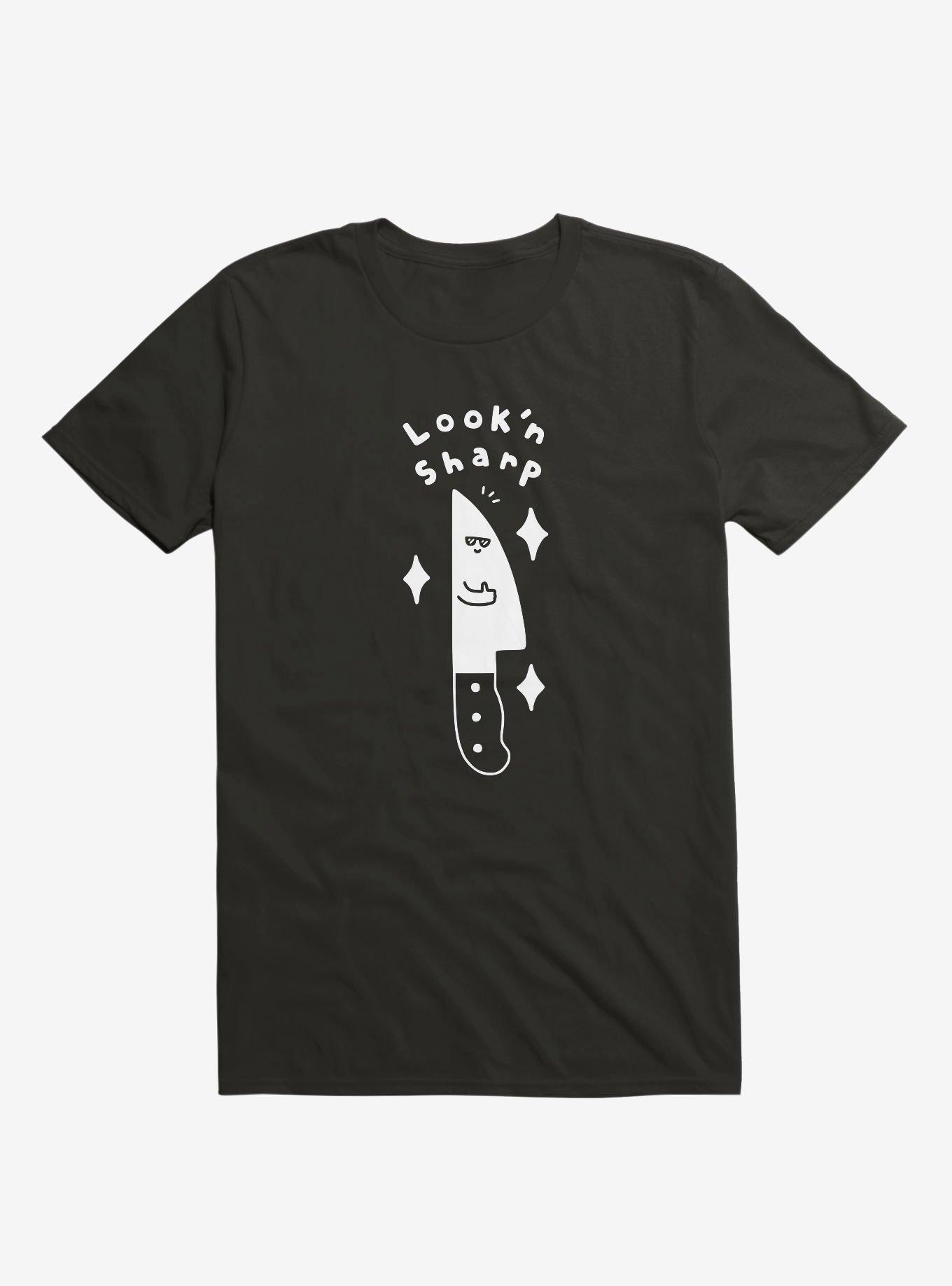 Look'n Sharp Knife Black T-Shirt, BLACK, hi-res
