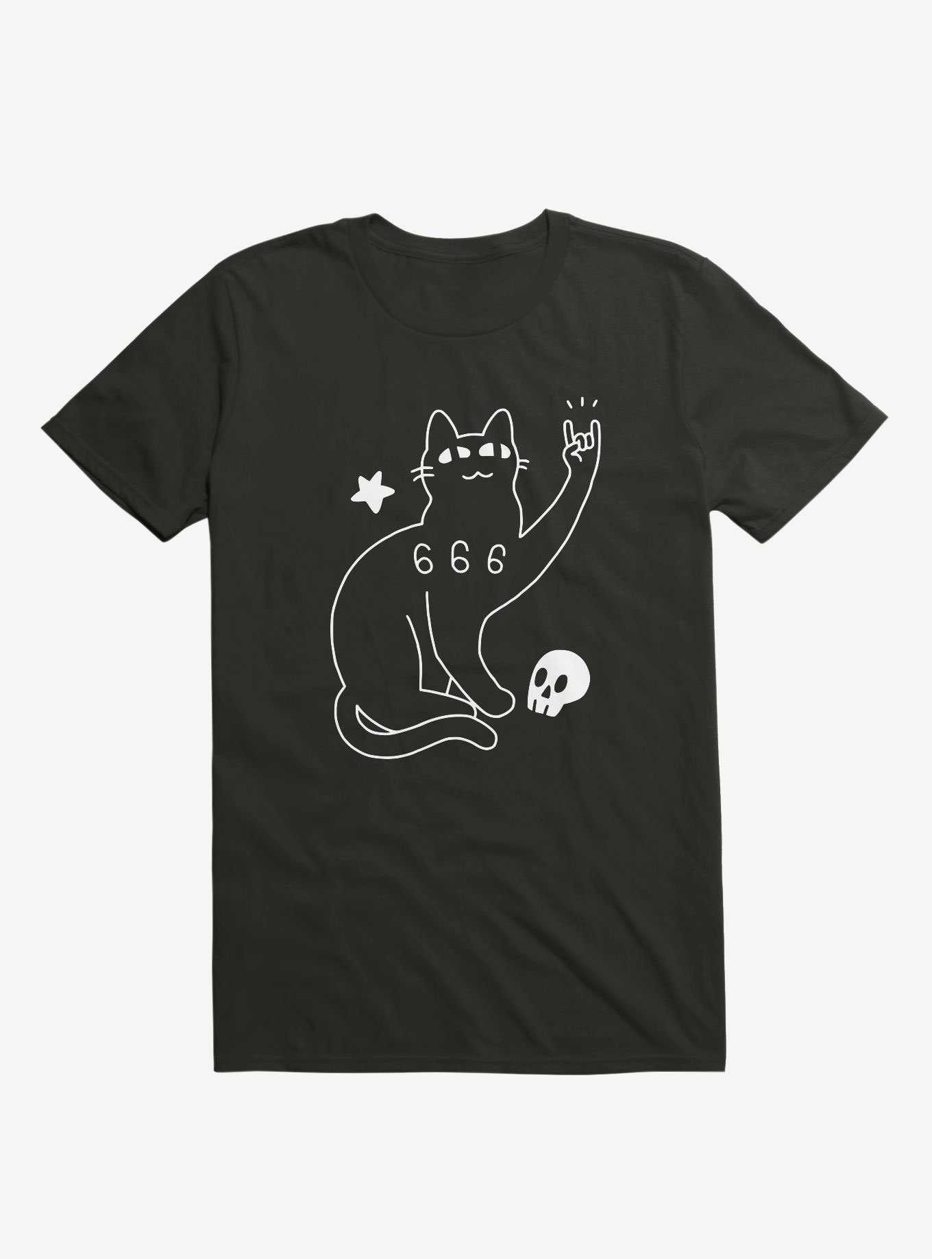 Metal Cat Black T-Shirt, , hi-res