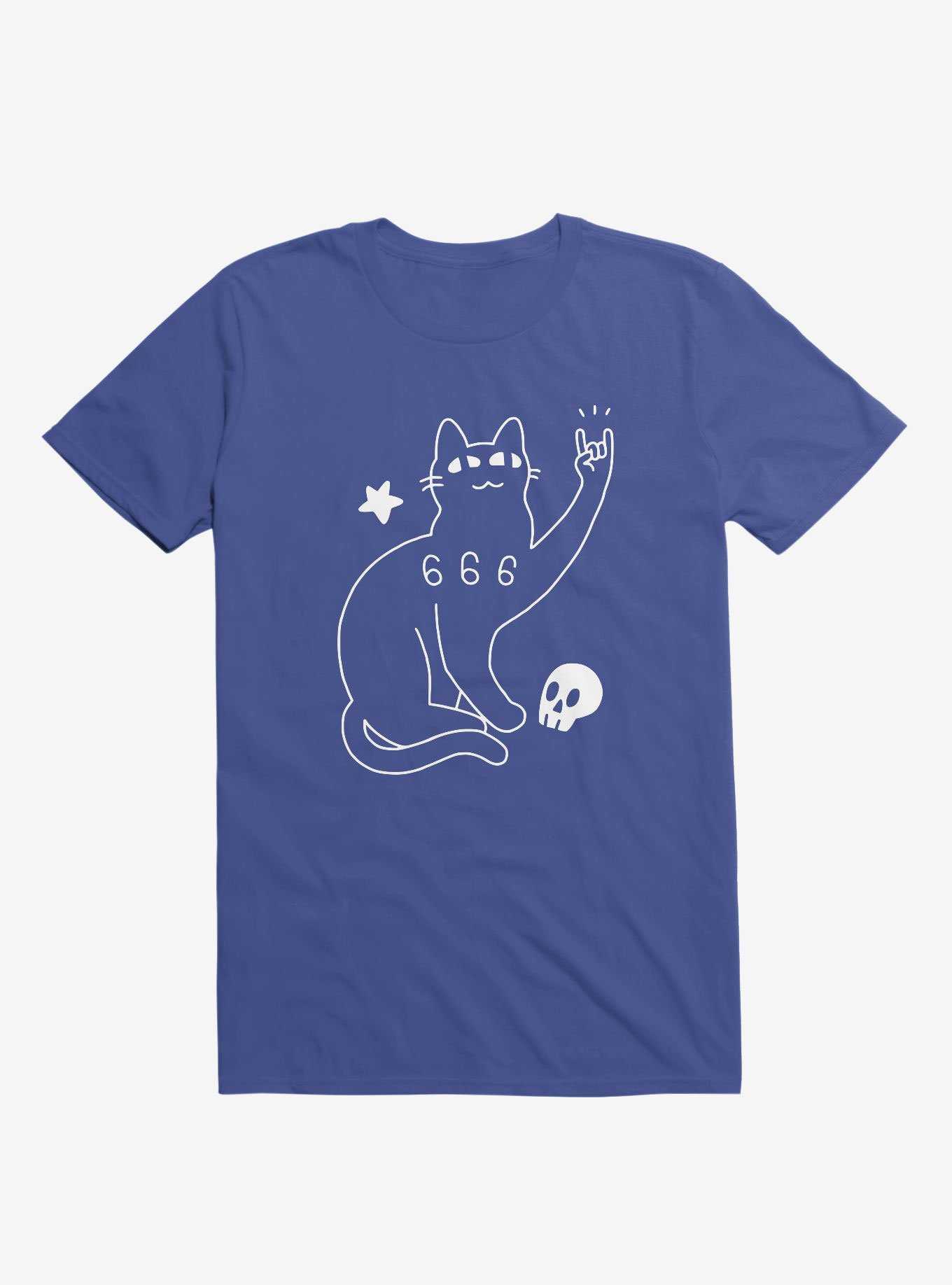 Metal Cat Royal Blue T-Shirt, , hi-res