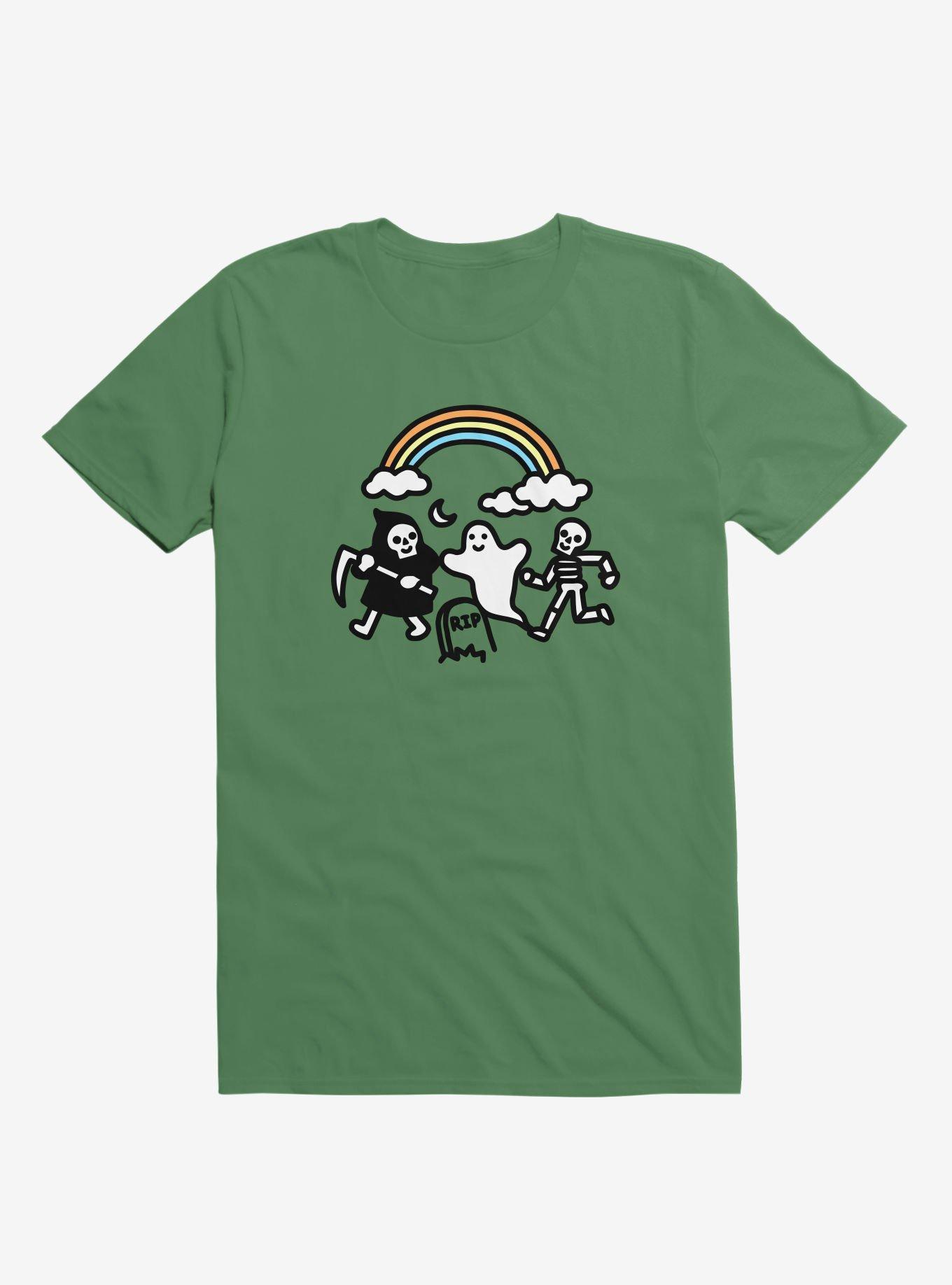 THRDLESS Super Spooky Doodle Kelly Green T-Shirt