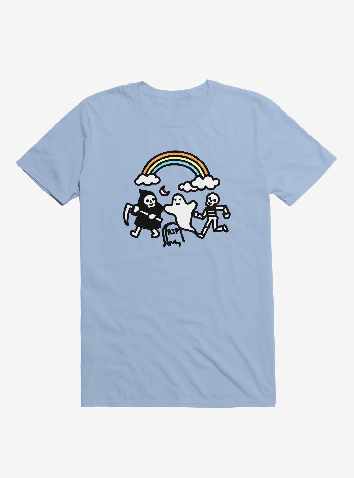 Super Spooky Doodle Light Blue T-Shirt, LIGHT BLUE, hi-res