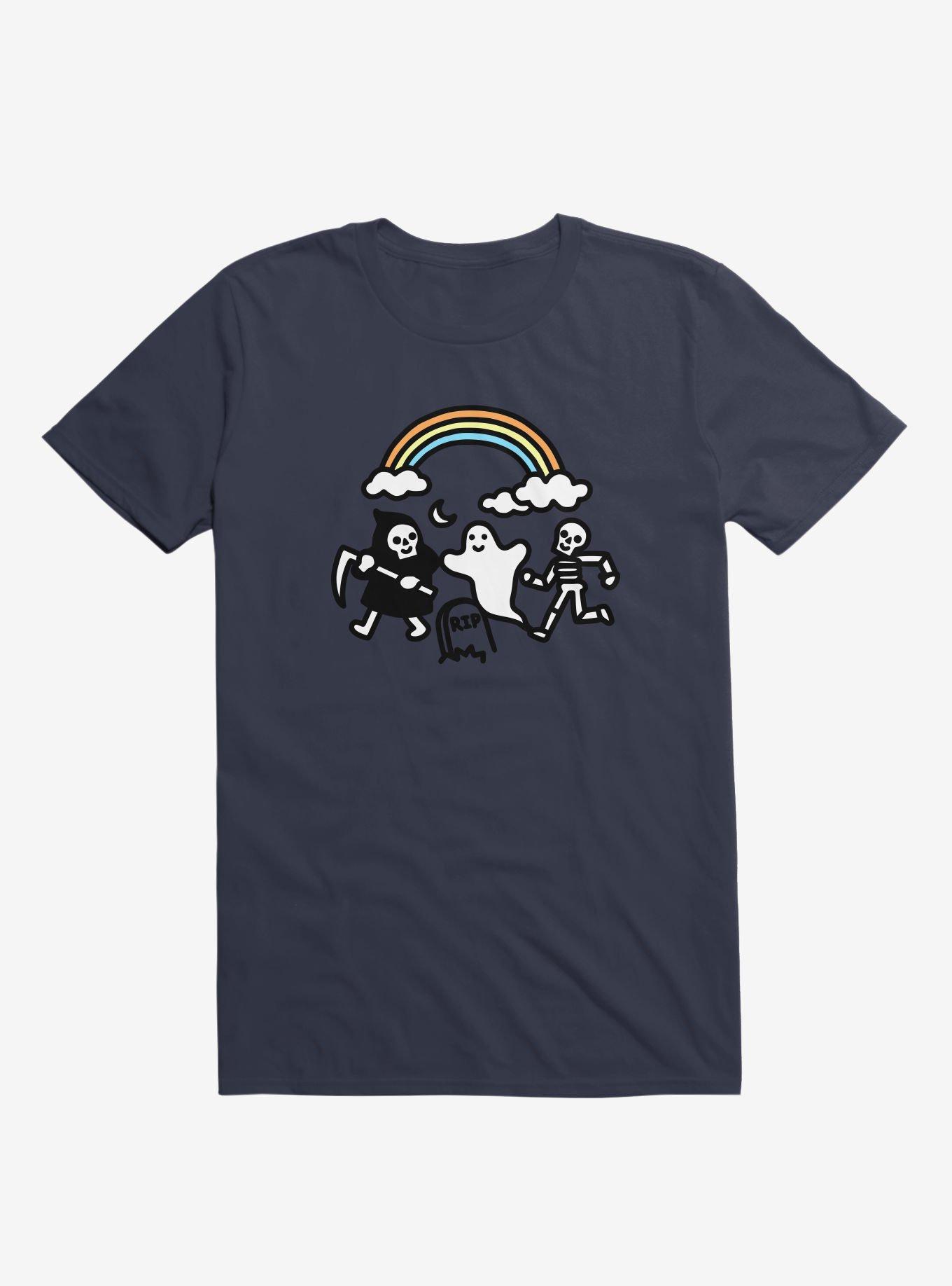 Super Spooky Doodle Navy Blue T-Shirt, NAVY, hi-res