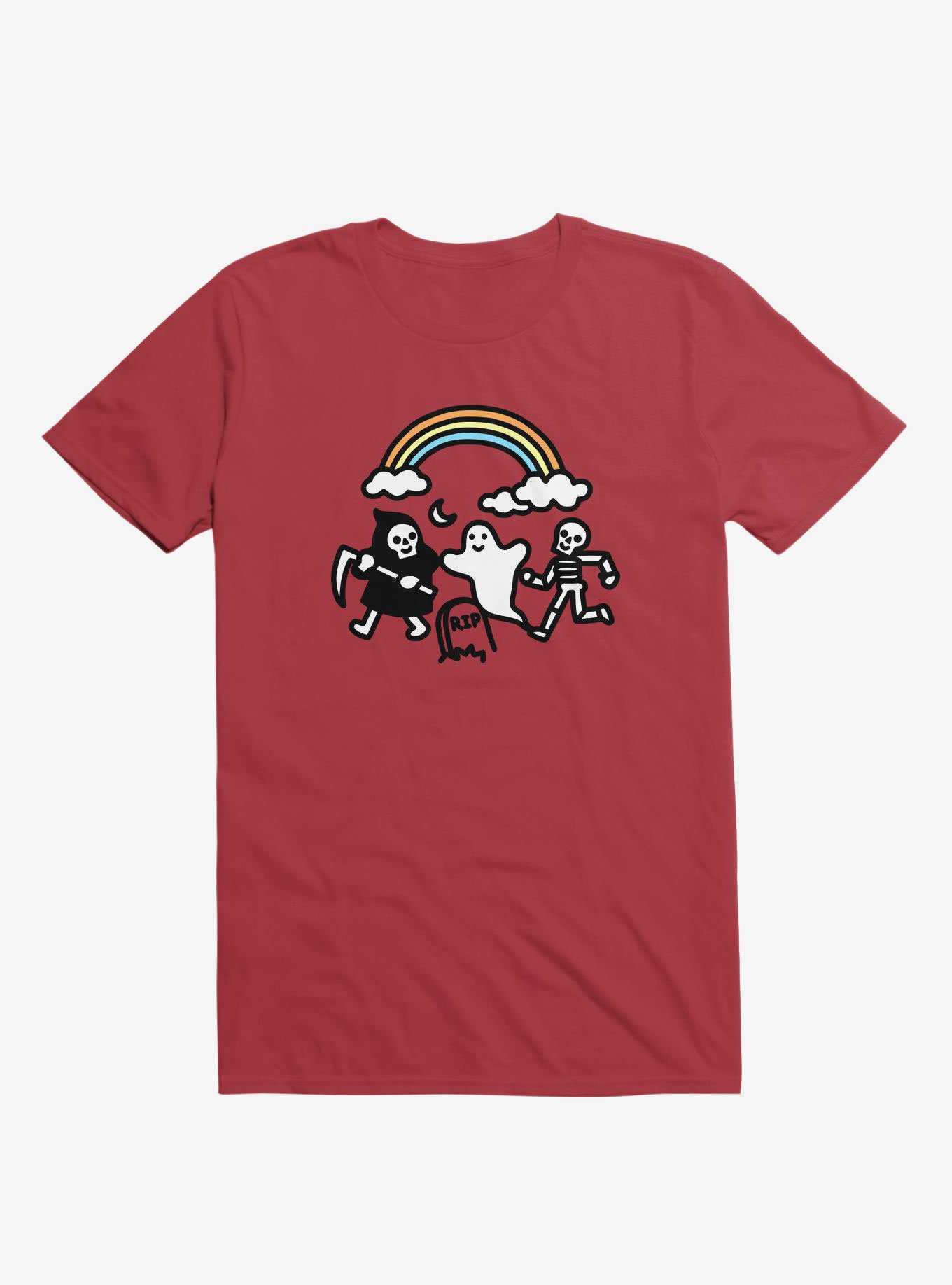 Super Spooky Doodle Red T-Shirt, , hi-res