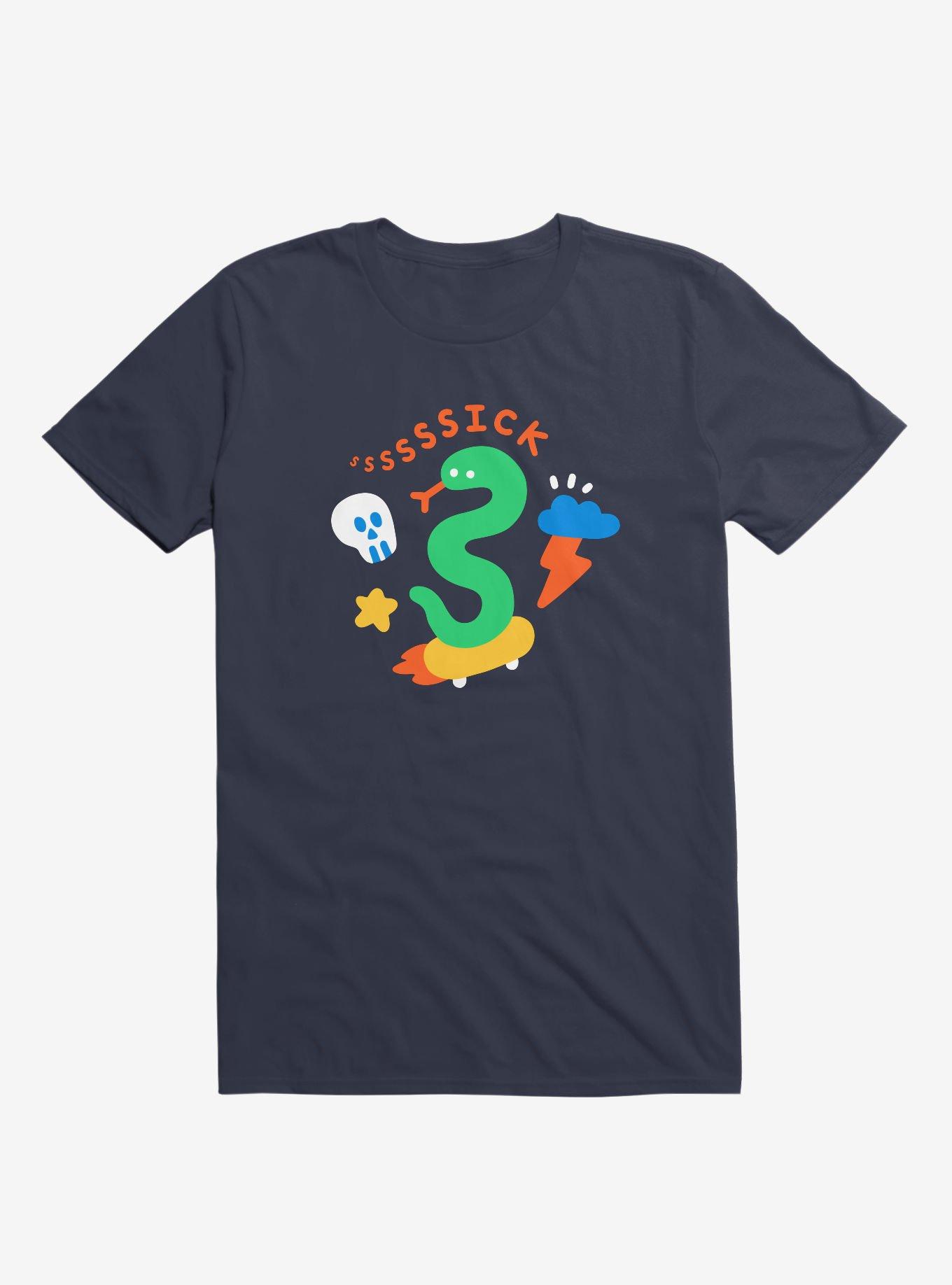 Skate Snake Navy Blue T-Shirt, , hi-res