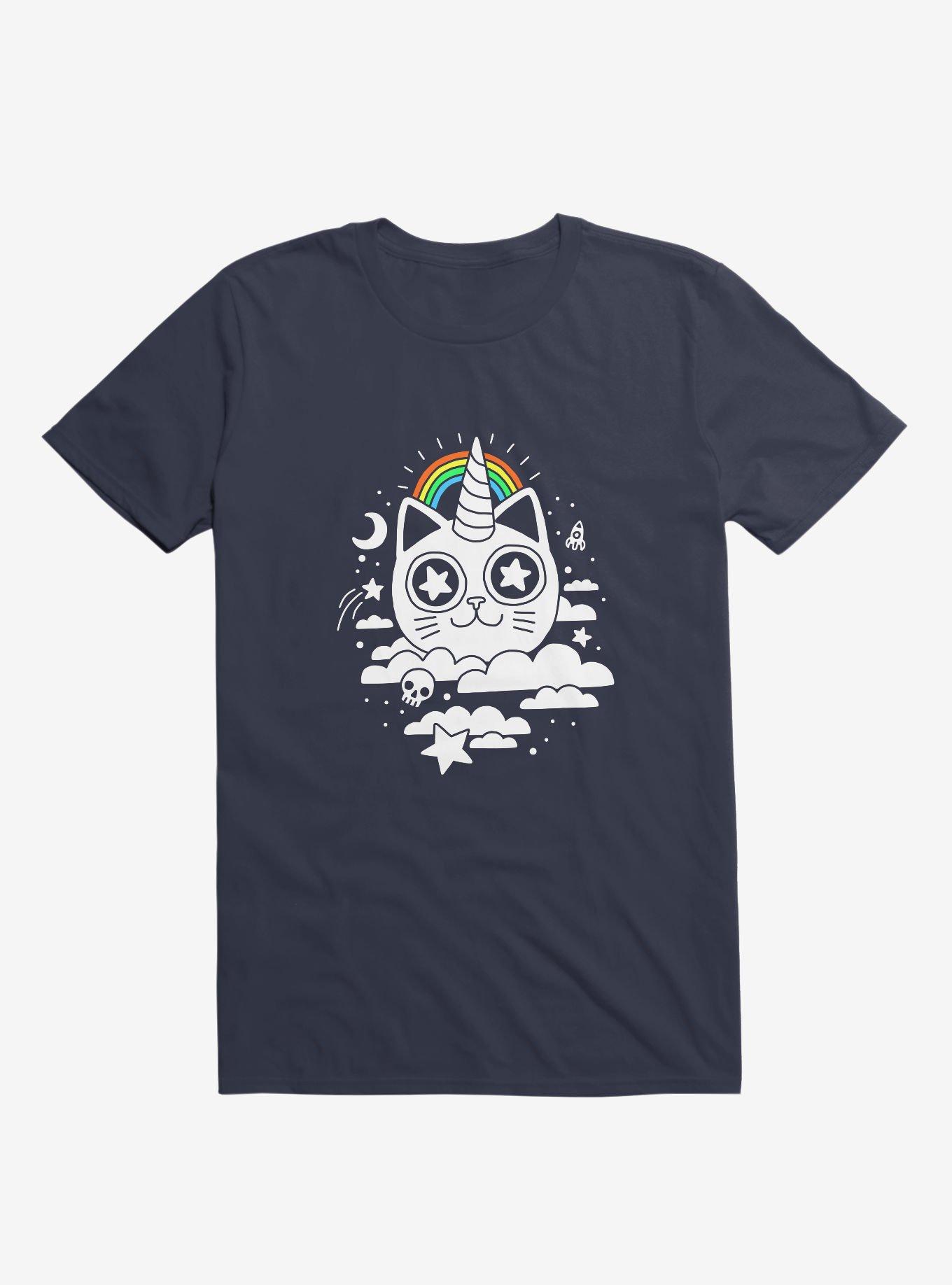 This Is Your Cat On Catnip Navy Blue T-Shirt, , hi-res