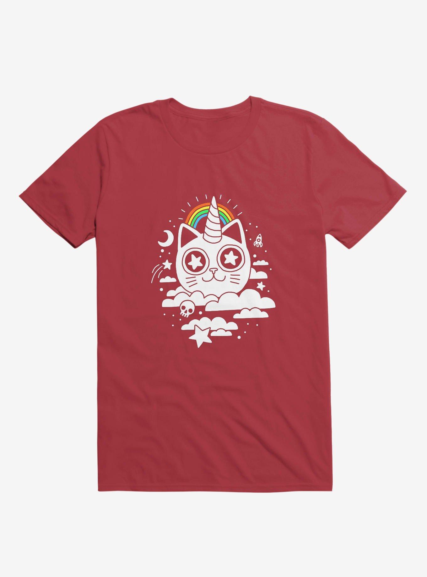 This Is Your Cat On Catnip Red T-Shirt, RED, hi-res