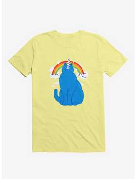 Unicorn Cat Yellow T-Shirt, , hi-res