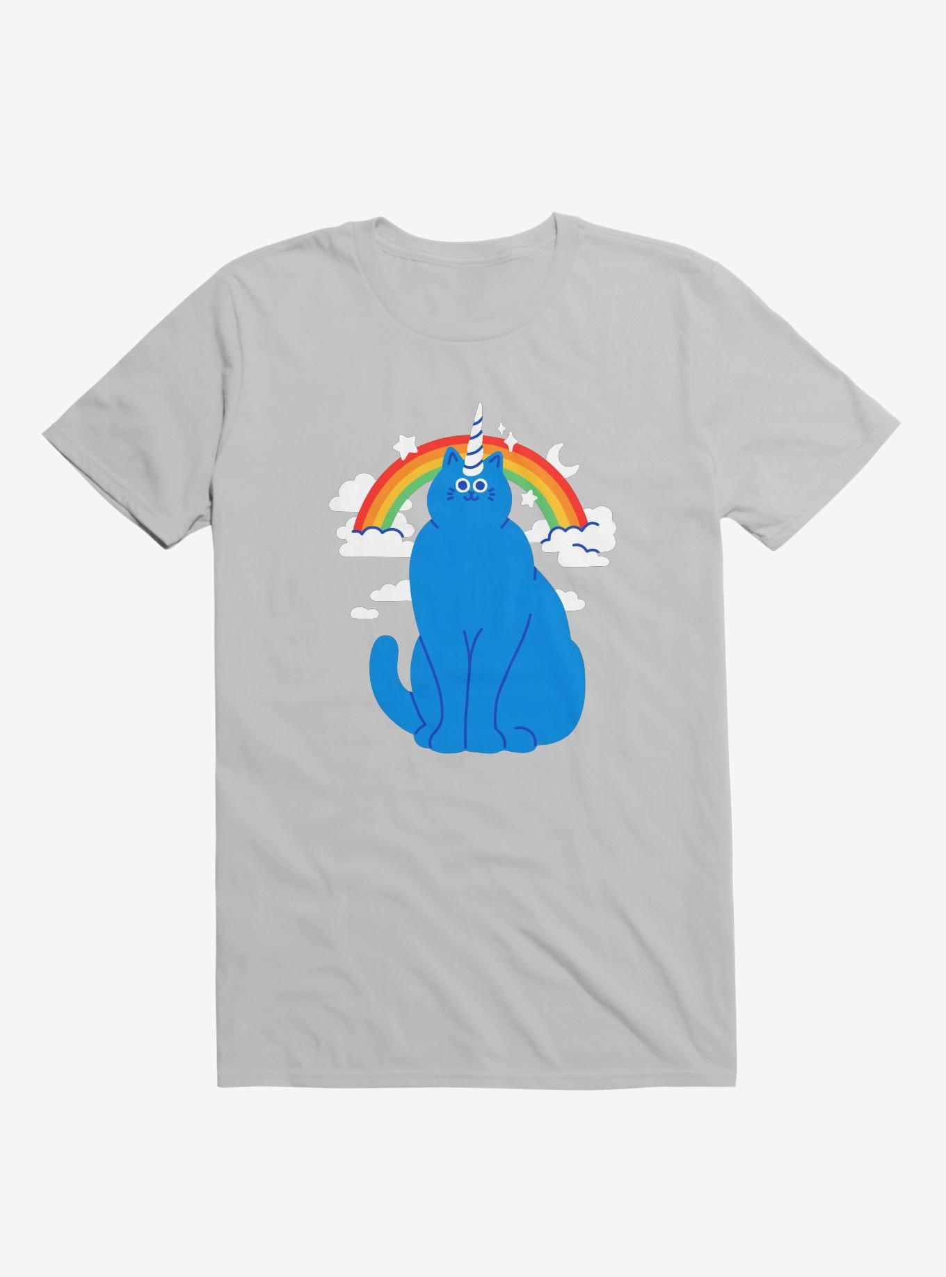 Unicorn Cat Silver T-Shirt, , hi-res