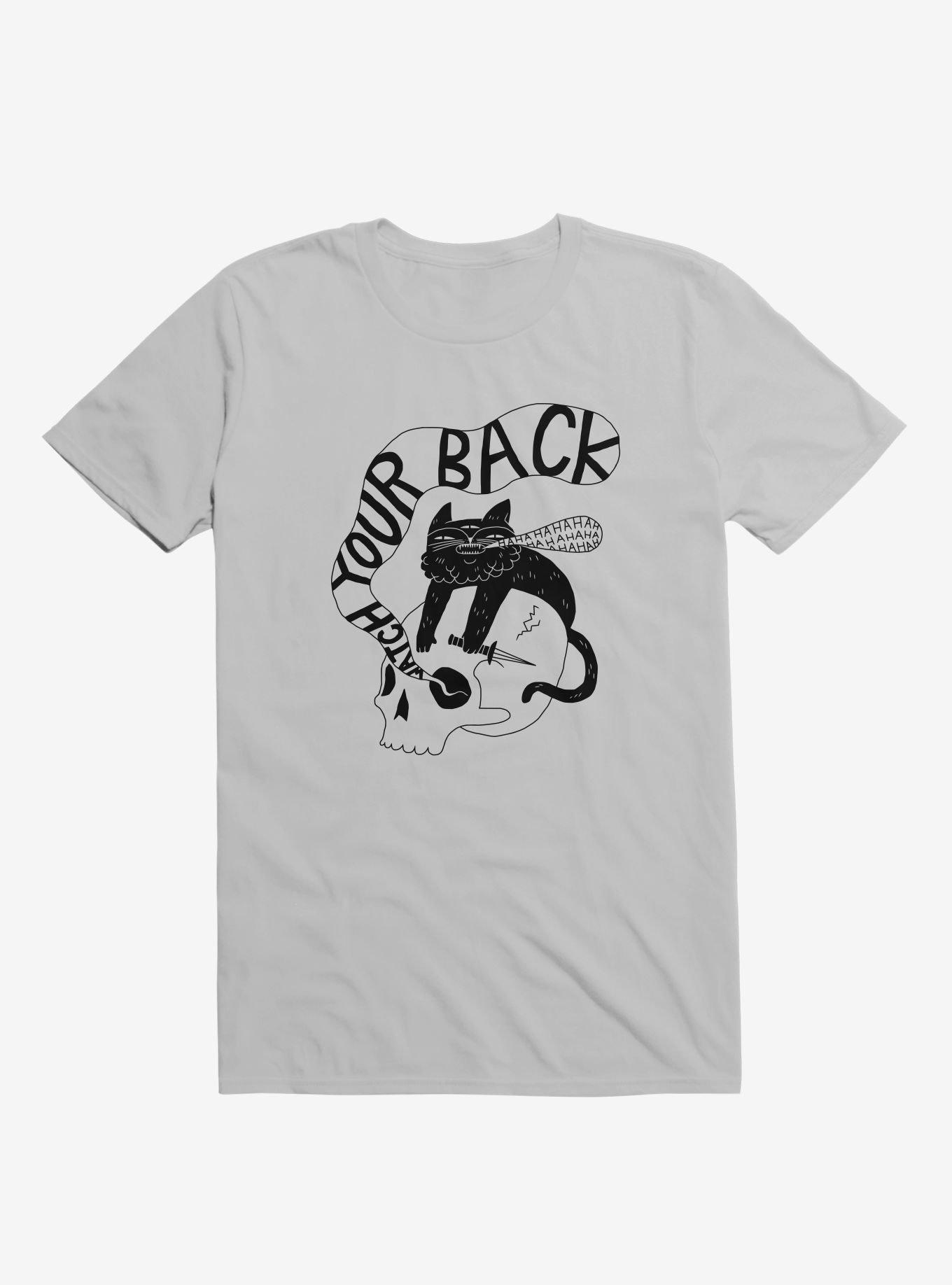 Watch Your Back Silver T-Shirt, SILVER, hi-res