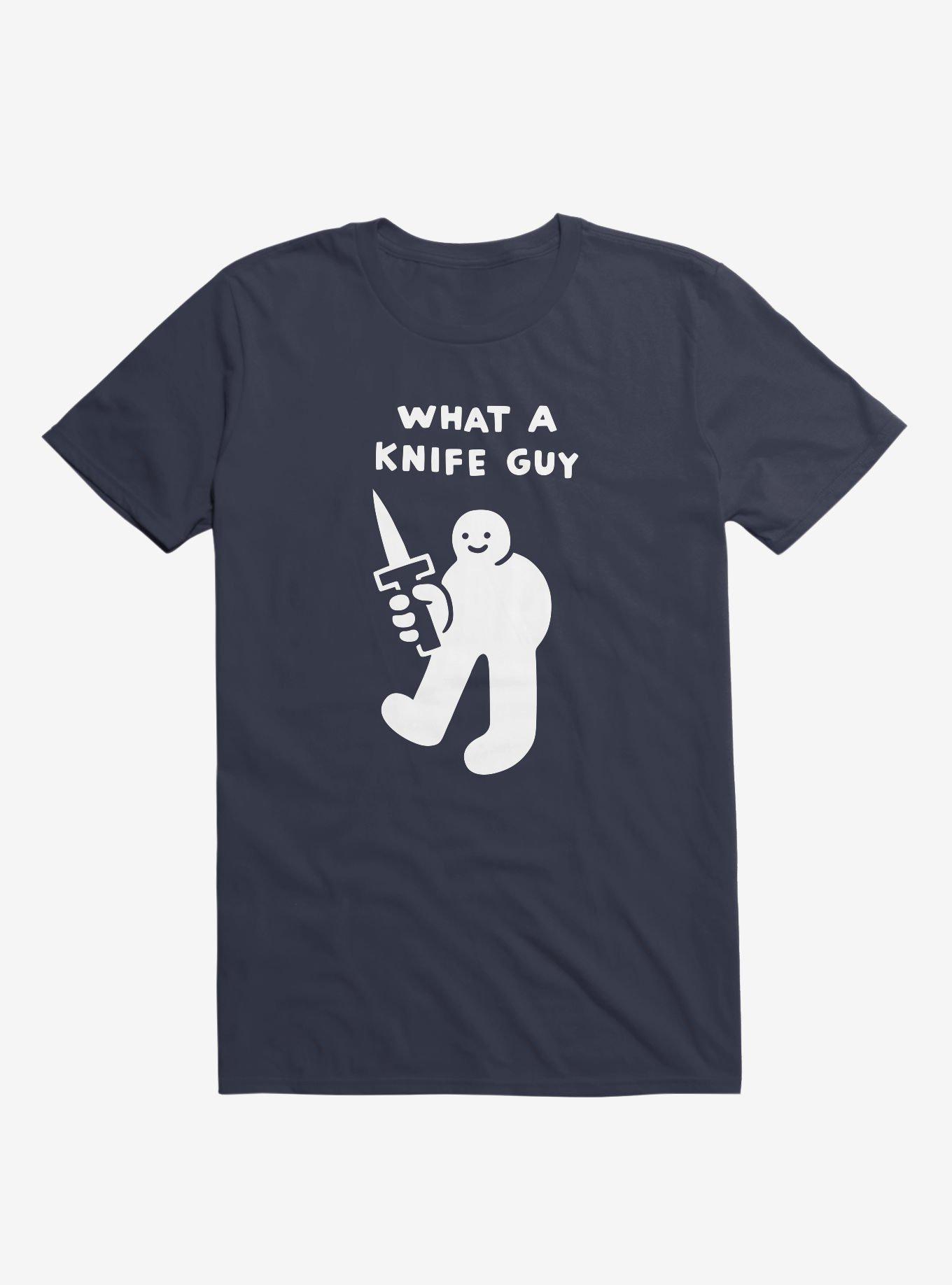 What A Knife Guy Navy Blue T-Shirt, NAVY, hi-res