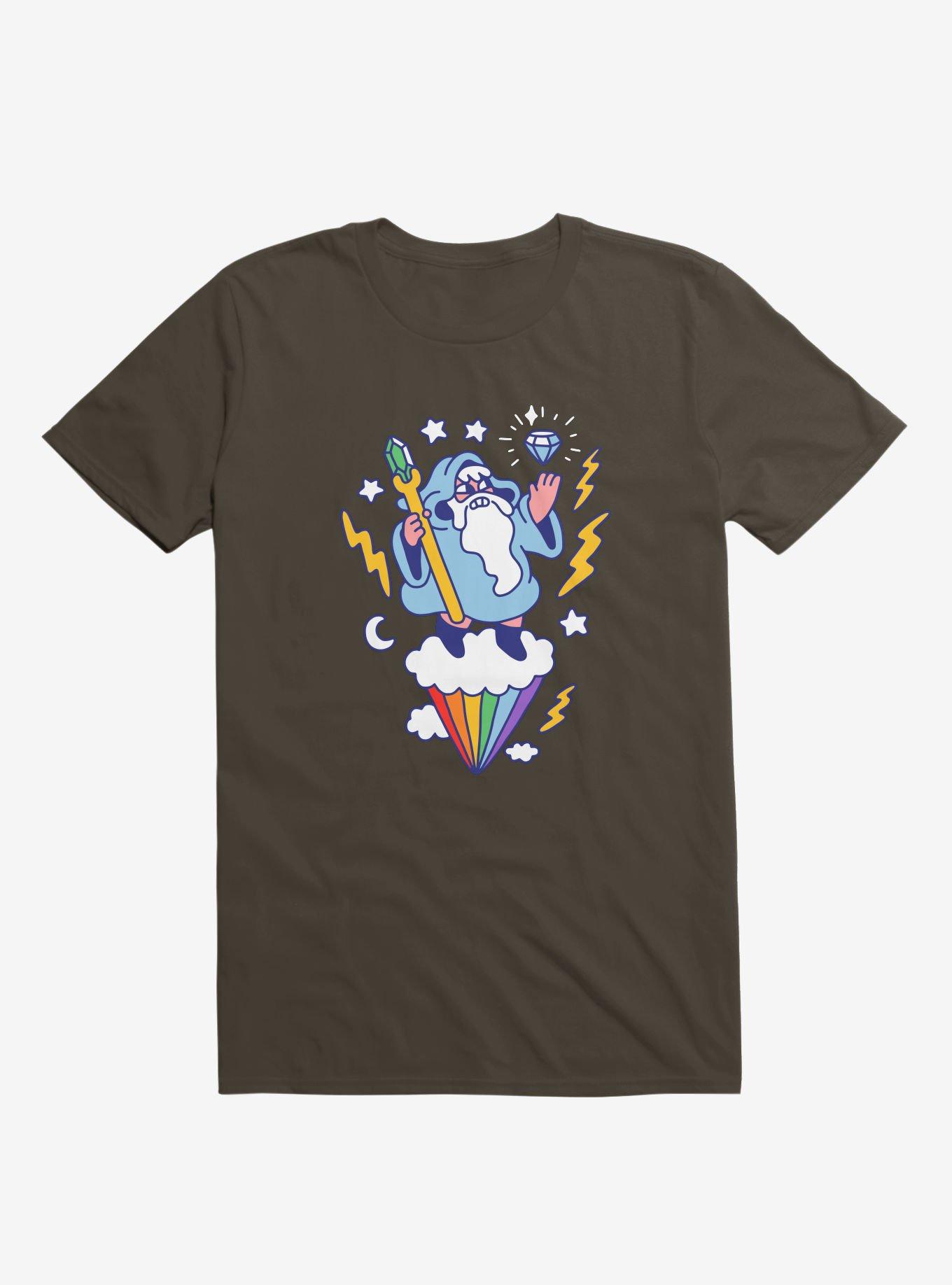 Wizard In The Sky Brown T-Shirt, , hi-res