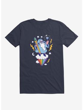 Wizard In The Sky Navy Blue T-Shirt, , hi-res