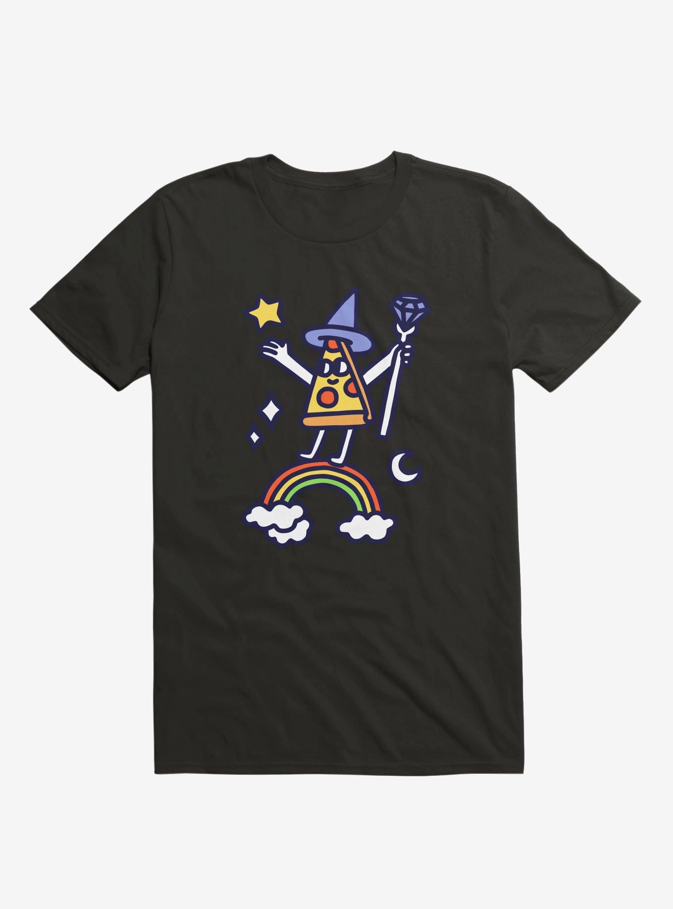 Wizard Pizza Black T-Shirt, , hi-res