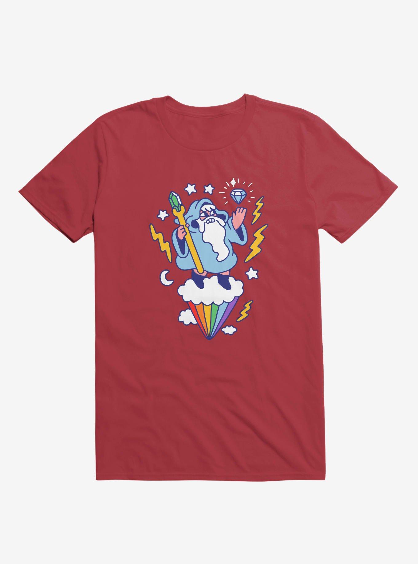 Wizard In The Sky Red T-Shirt, RED, hi-res