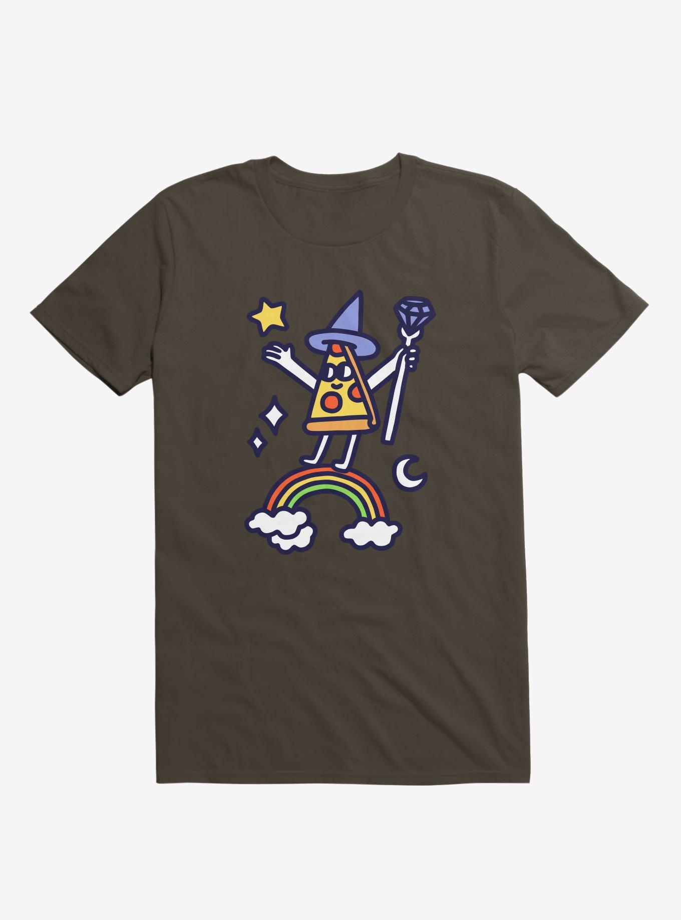 Wizard Pizza Brown T-Shirt, , hi-res