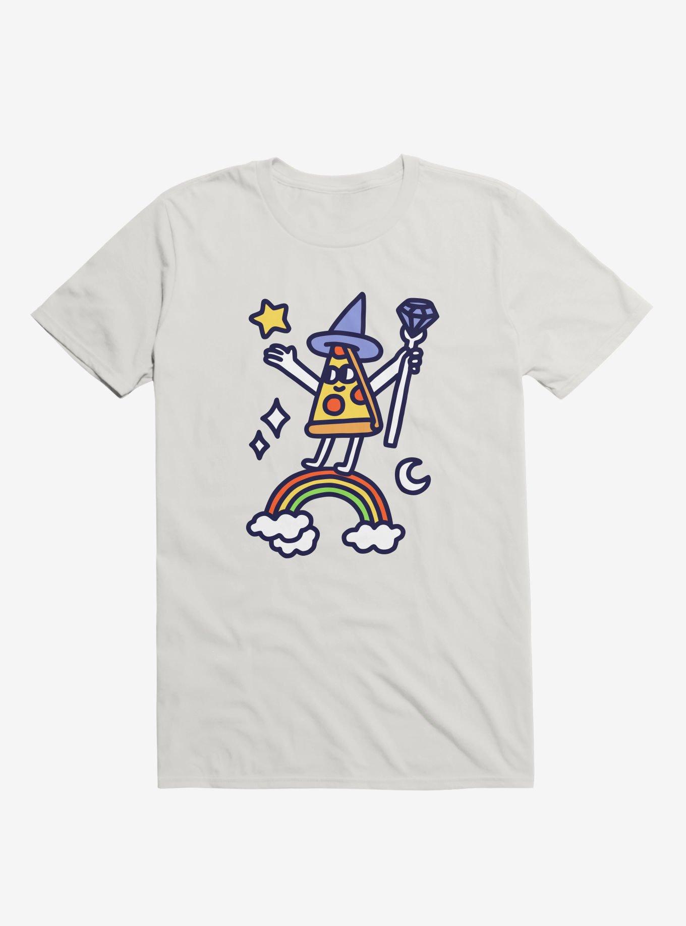 Wizard Pizza White T-Shirt, WHITE, hi-res