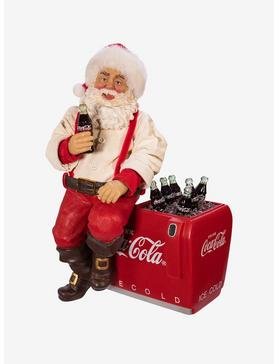 Coke Coca-Cola Santa Sitting On Cooler Table Piece, , hi-res