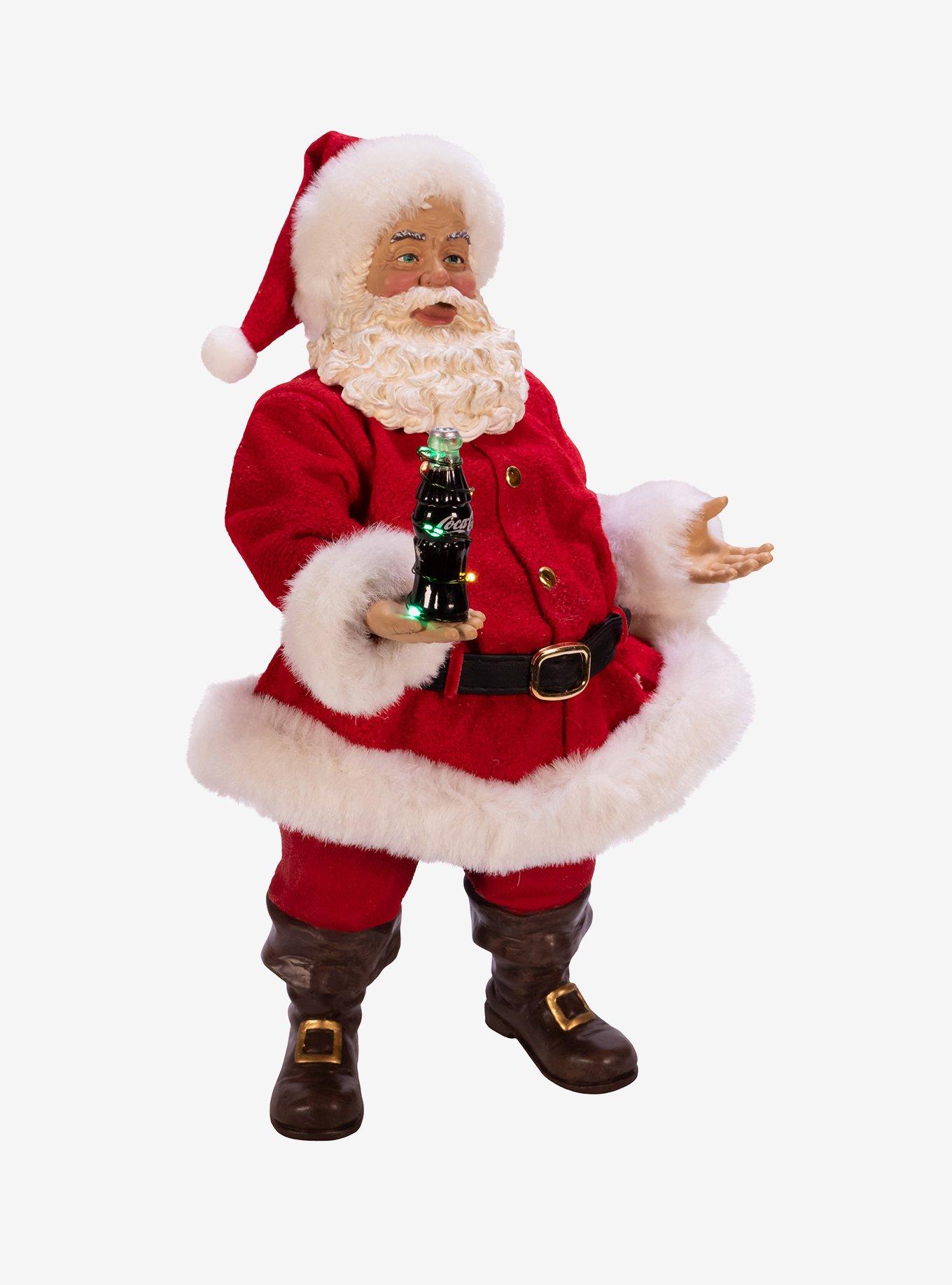 Coke Coca-Cola Santa With Led Bottle Table Piece, , hi-res
