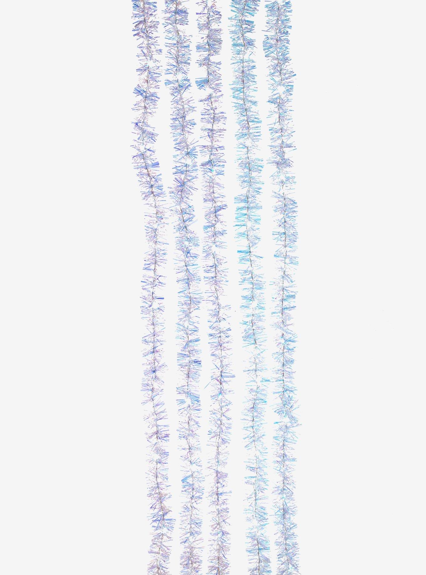 Cool White Iridescent Tinsel Cascade Light Set, , hi-res