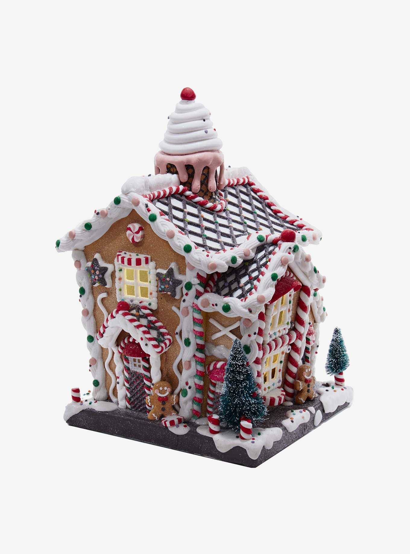Light-Up Gingerbread House Table Piece, , hi-res