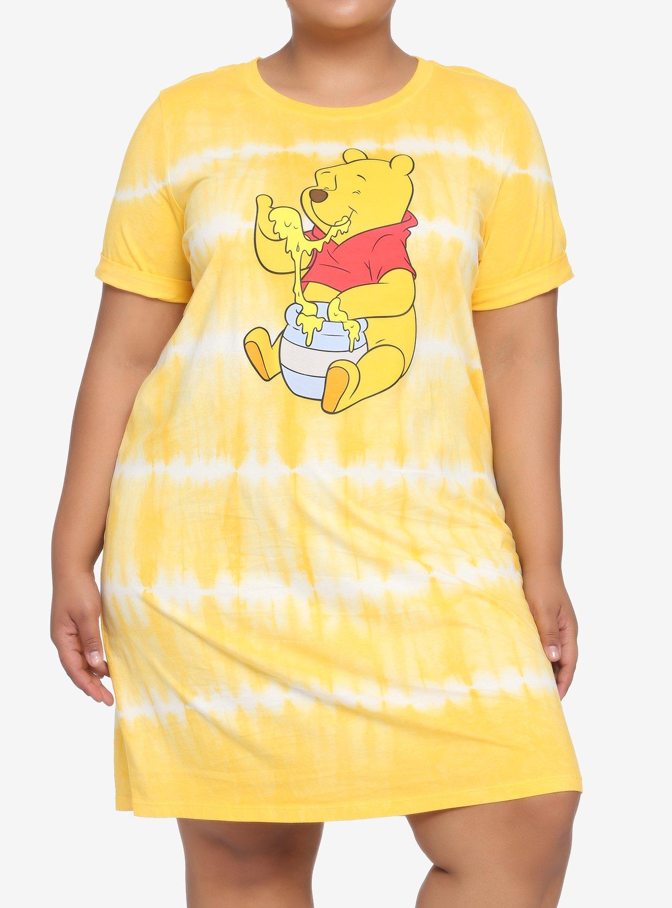 Disney Winnie The Pooh Hunny Tie Dye T Shirt Dress Plus Size Hot