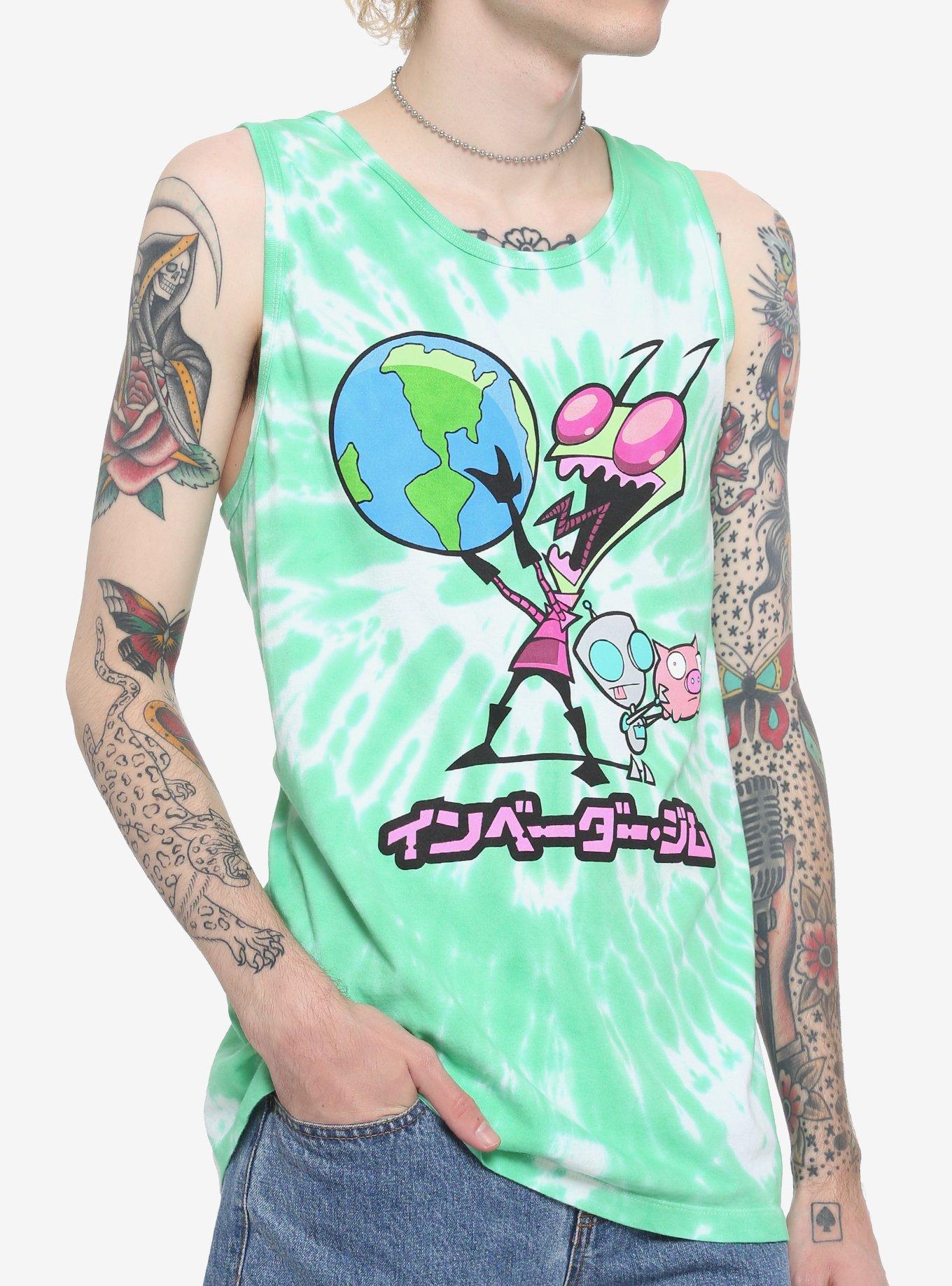 Invader Zim GIR & Zim Tie-Dye Tank Top, MULTI, hi-res