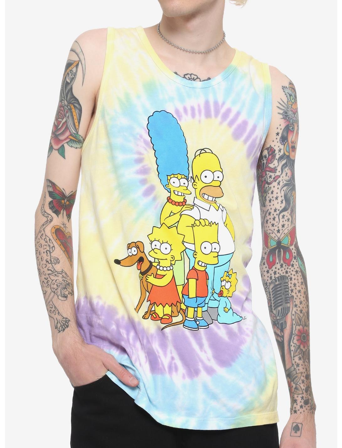 The Simpsons Family Tie-Dye Tank Top, MULTI, hi-res