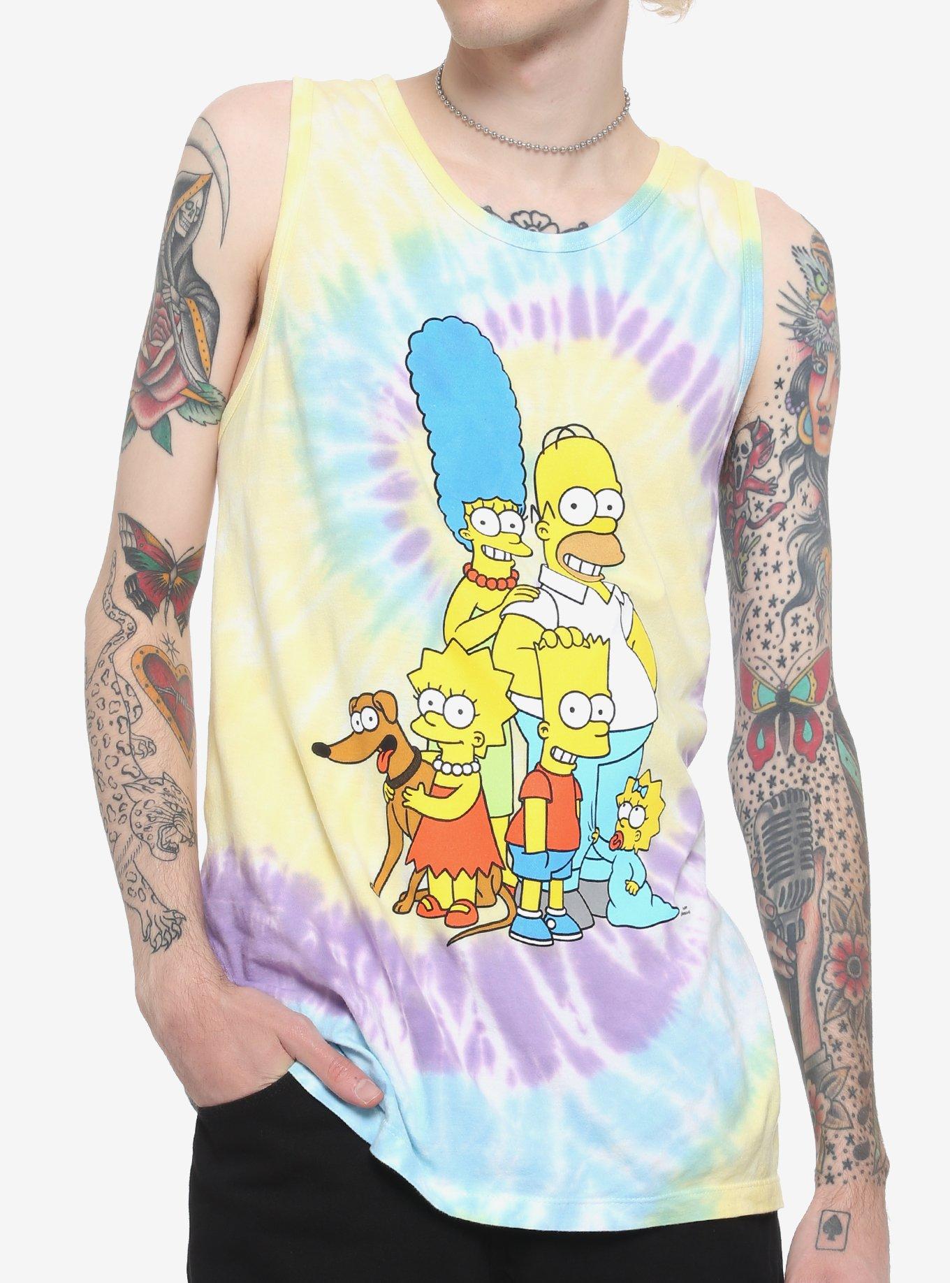 The Simpsons Family Tie-Dye Tank Top, MULTI, hi-res