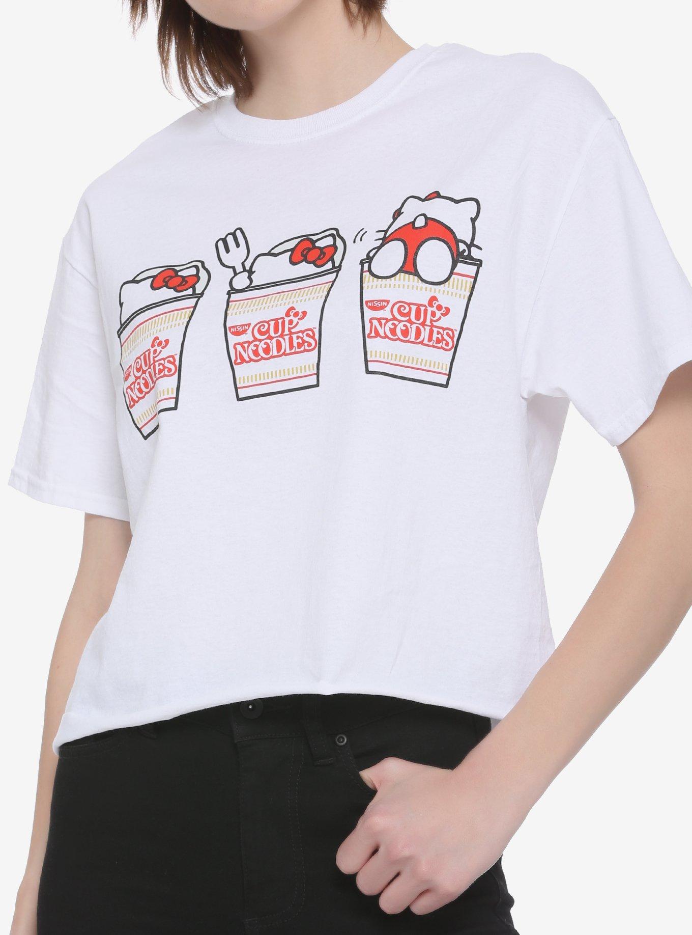 Nissin Cup Noodles X Hello Kitty Climbing Girls Crop T-Shirt | Hot Topic