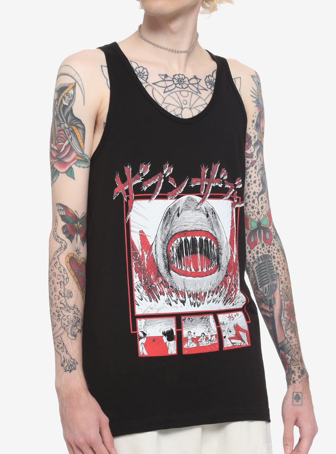 Junji Ito Gyo Shark Tank Top, MULTI, hi-res