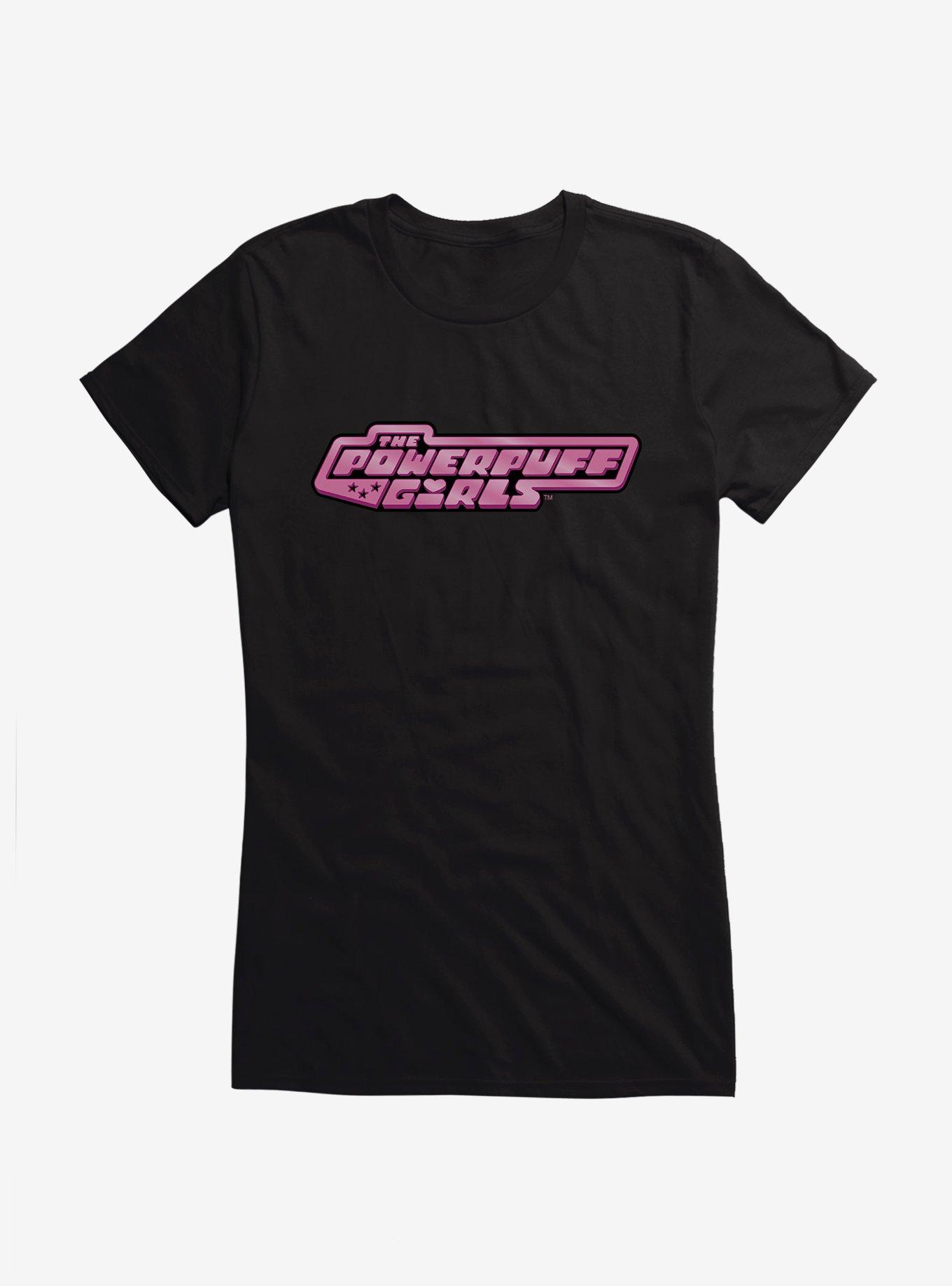The Powerpuff Girls Logo Filled Girls T-Shirt, BLACK, hi-res