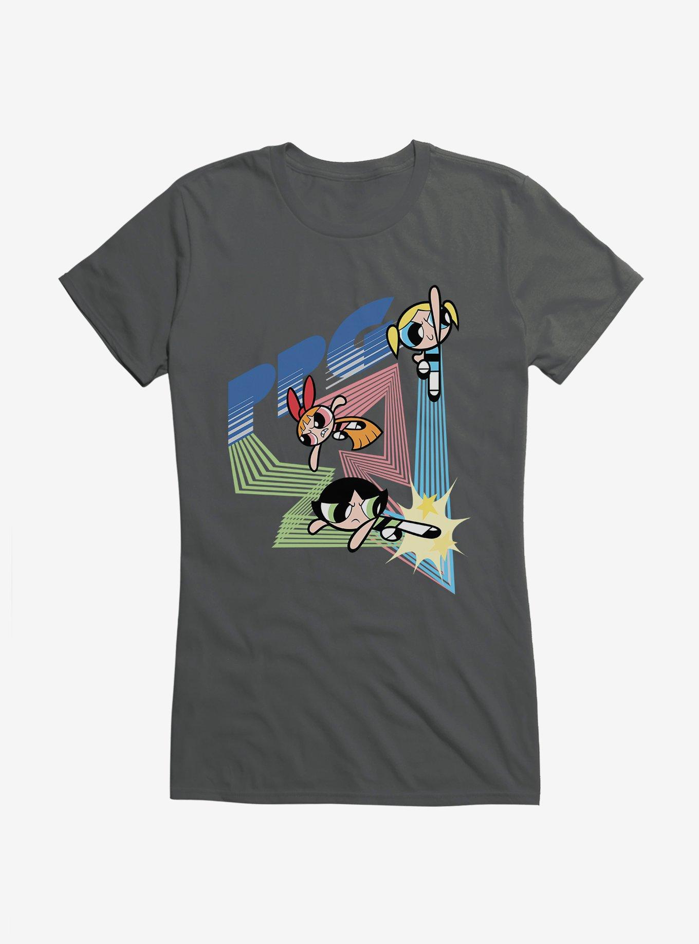 The Powerpuff Girls Ppg Action Pose Girls T-Shirt, , hi-res