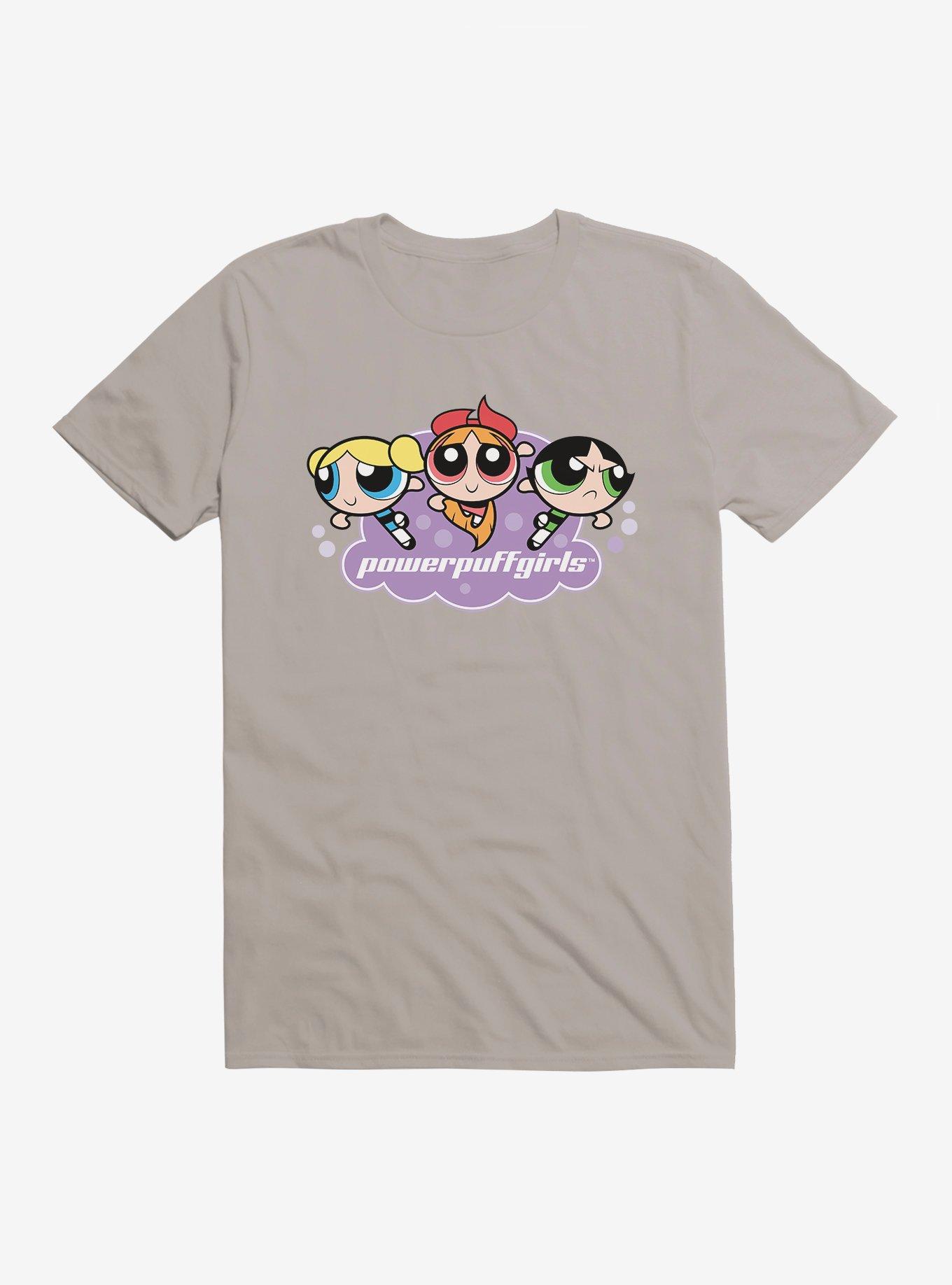 The Powerpuff Girls Team Logo T-Shirt, LIGHT GREY, hi-res