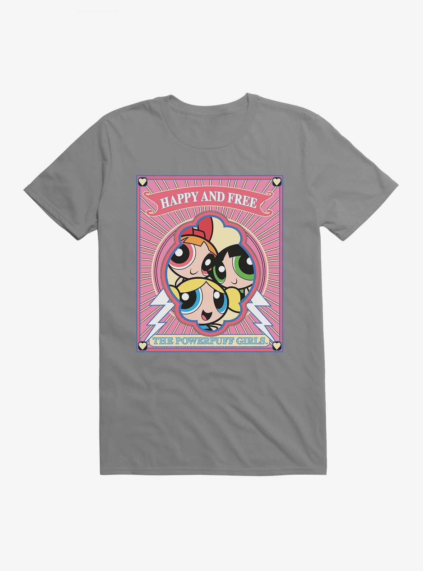 The Powerpuff Girls Happy And Free T-Shirt, STORM GREY, hi-res
