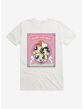 The Powerpuff Girls Happy And Free T-Shirt, WHITE, hi-res