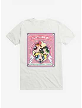 The Powerpuff Girls Happy And Free T-Shirt, WHITE, hi-res