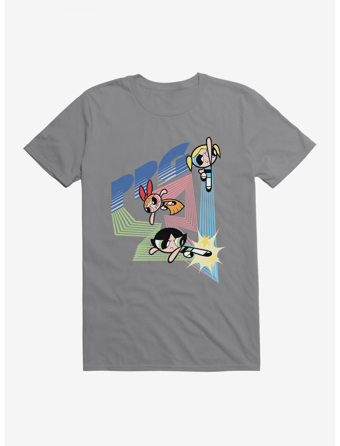 The Powerpuff Girls Ppg Action Pose T-Shirt, STORM GREY, hi-res