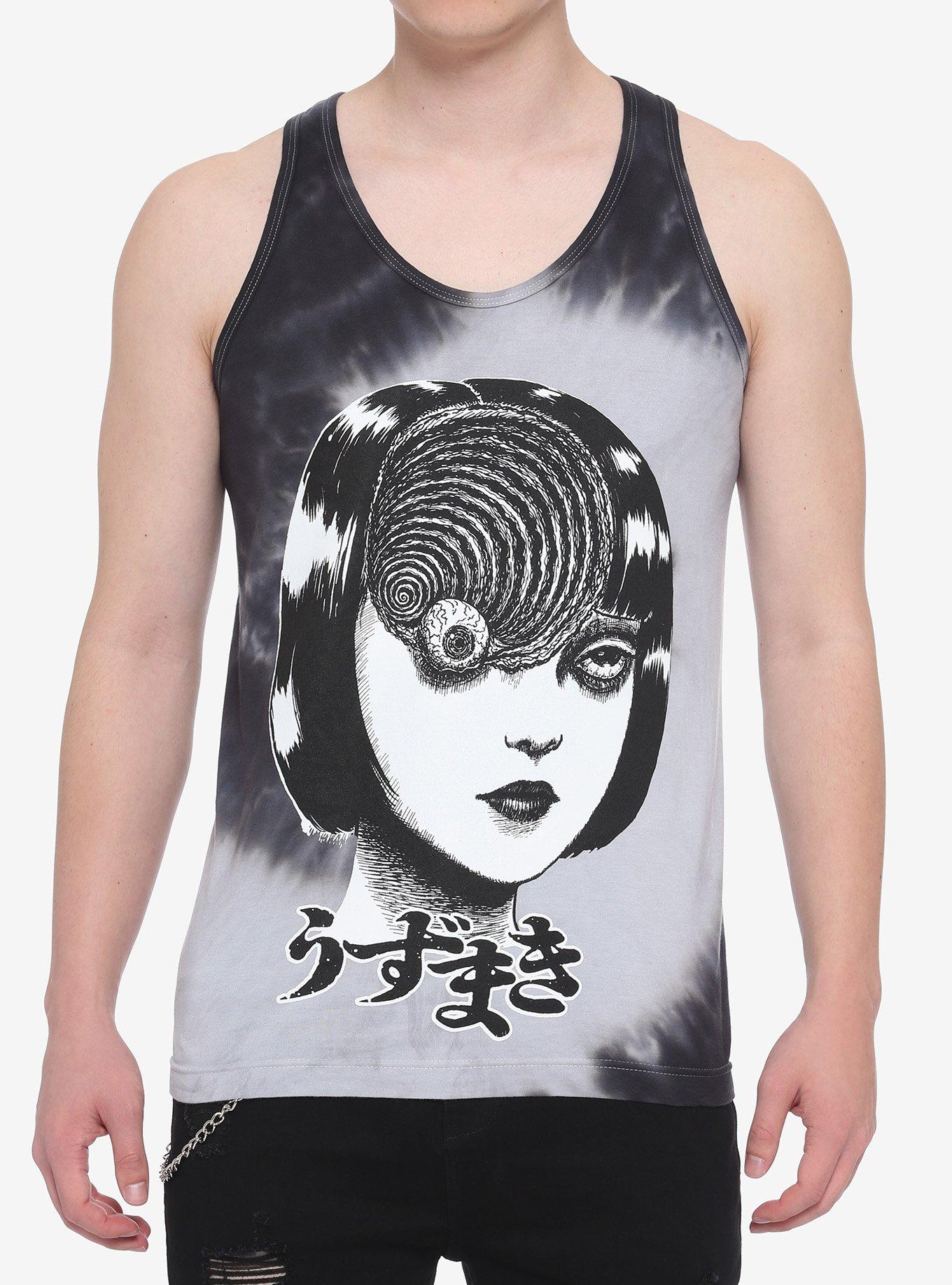 Junji Ito Uzumaki Tie-Dye Tank Top, WHITE, hi-res