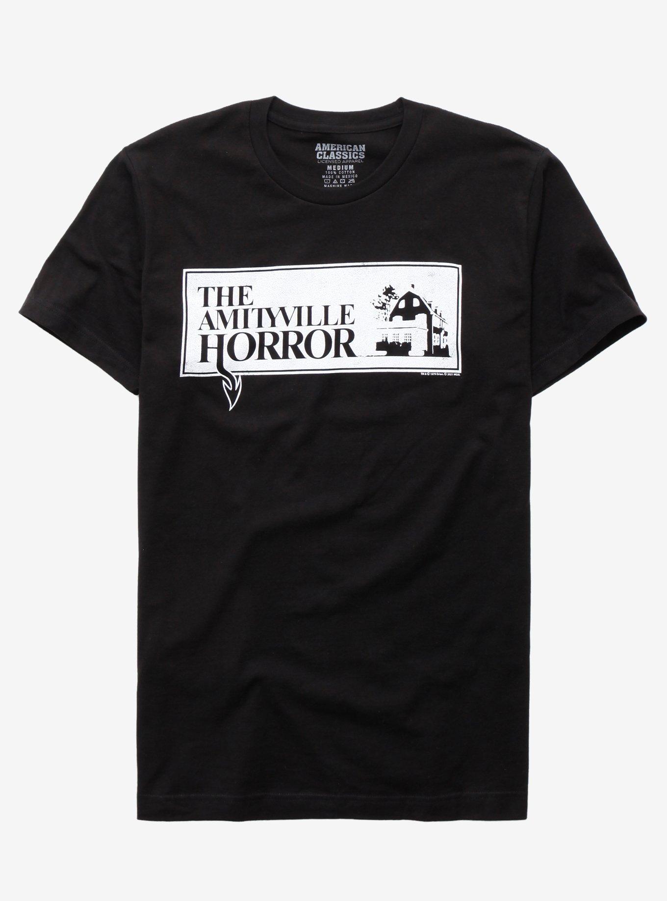 The Amityville Horror Black & White T-Shirt, BLACK, hi-res