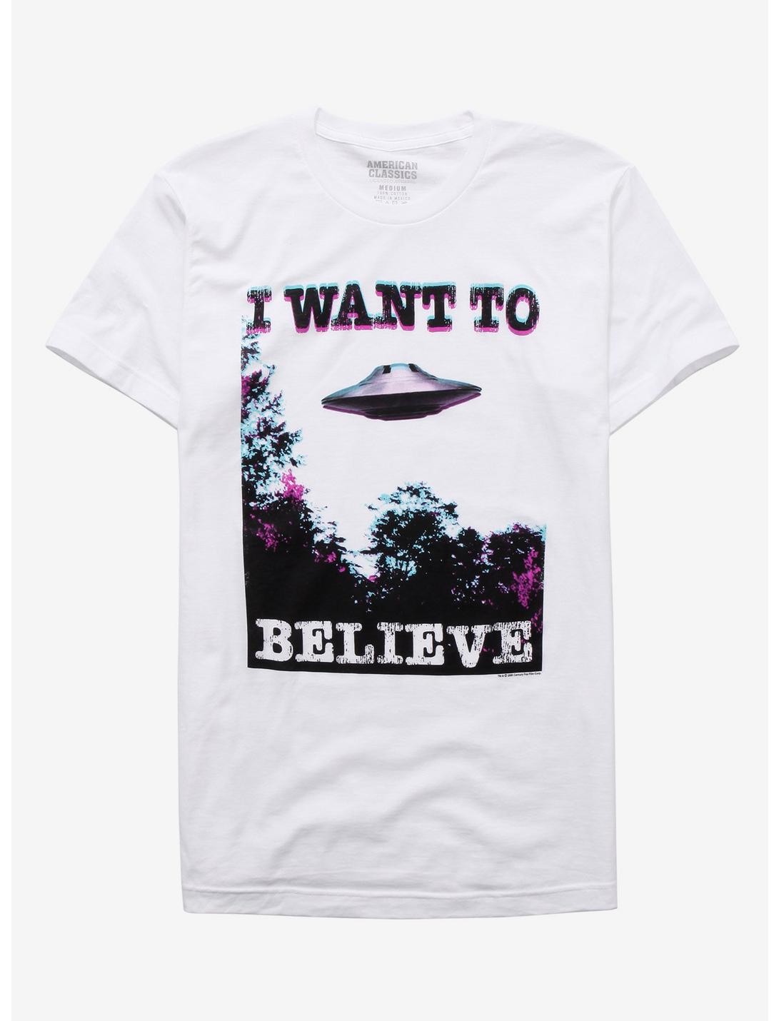 The X-Files I Want To Believe T-Shirt, WHITE, hi-res