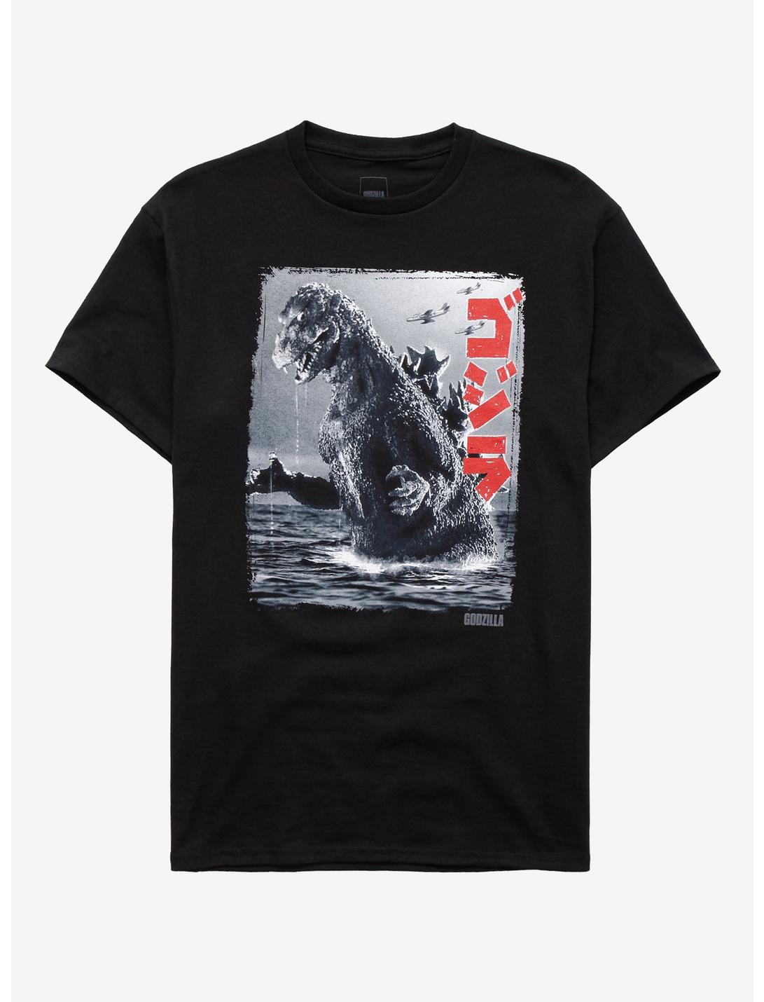 Godzilla Tokyo Harbor T-Shirt, BLACK, hi-res