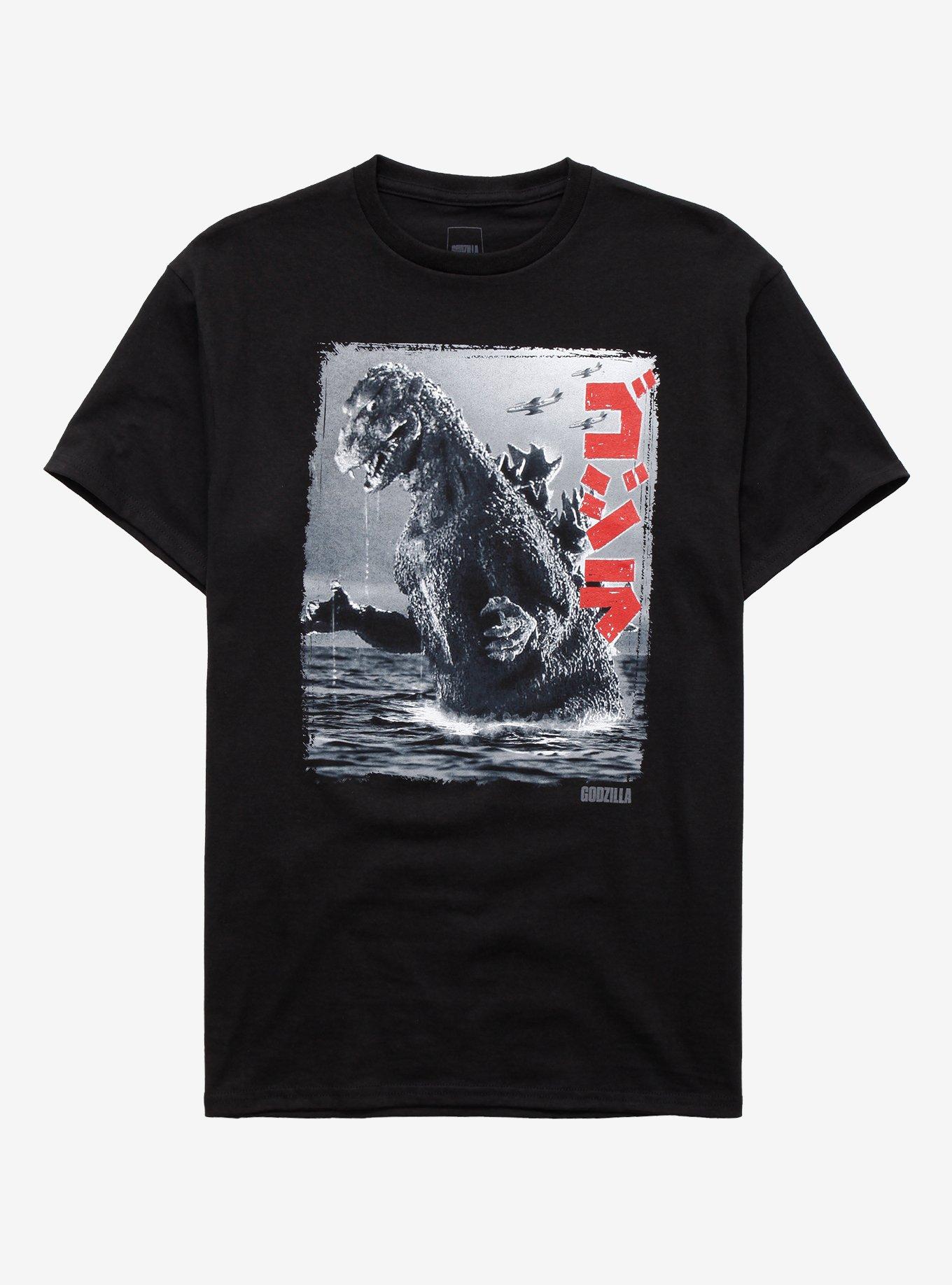 Godzilla Tokyo Harbor T-Shirt, BLACK, hi-res