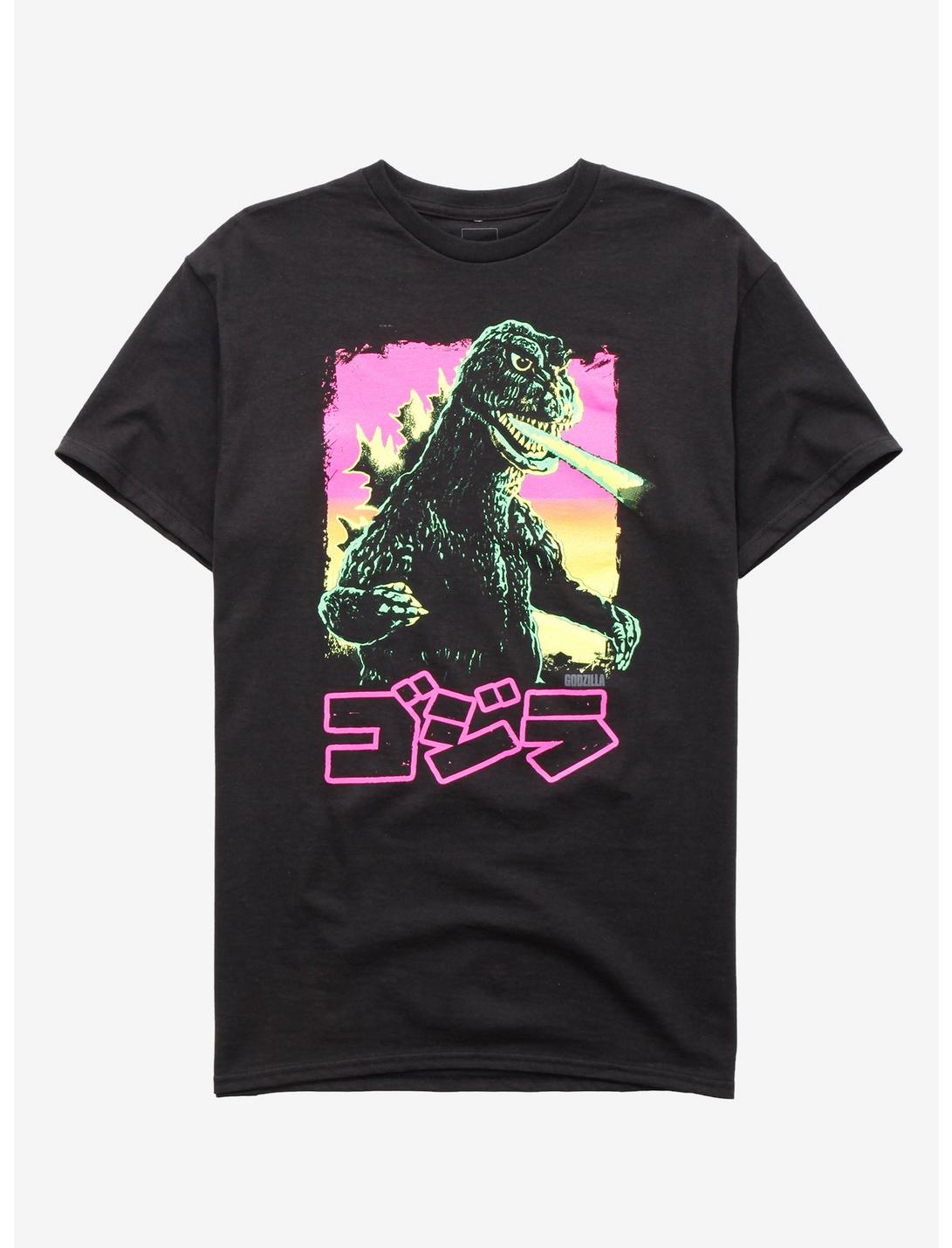 Godzilla Neon Name T-Shirt, BLACK, hi-res