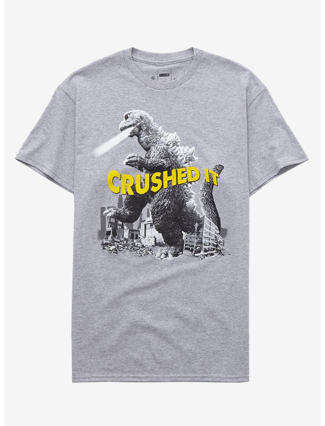 Godzilla Crushed It T-Shirt, HEATHER, hi-res