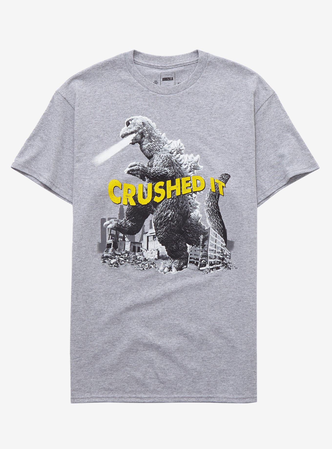 Godzilla Crushed It T-Shirt, HEATHER, hi-res