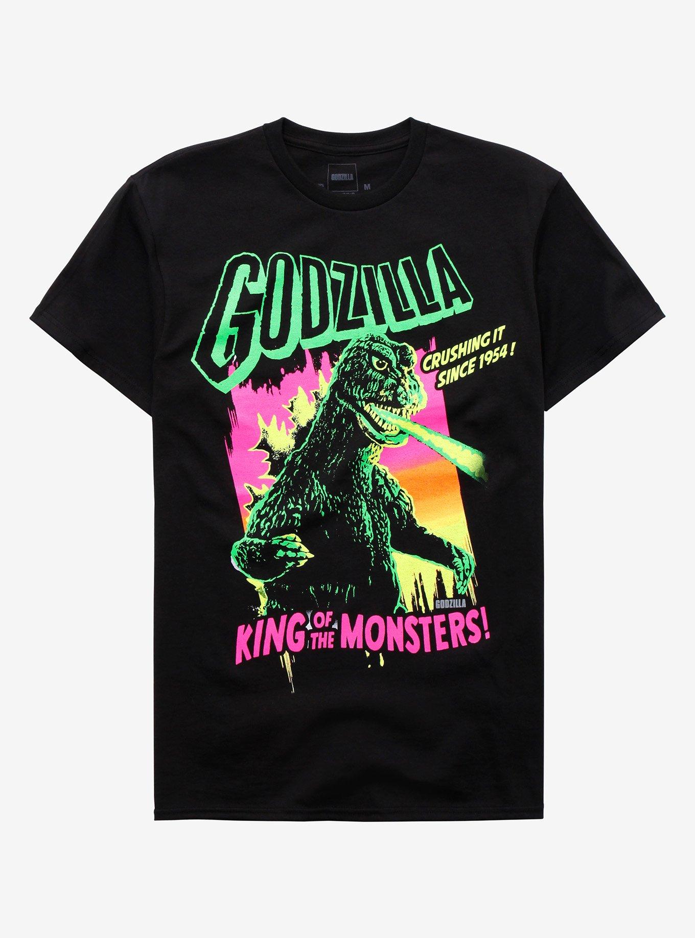 Godzilla King Of The Monsters Neon T-shirt, BLACK, hi-res