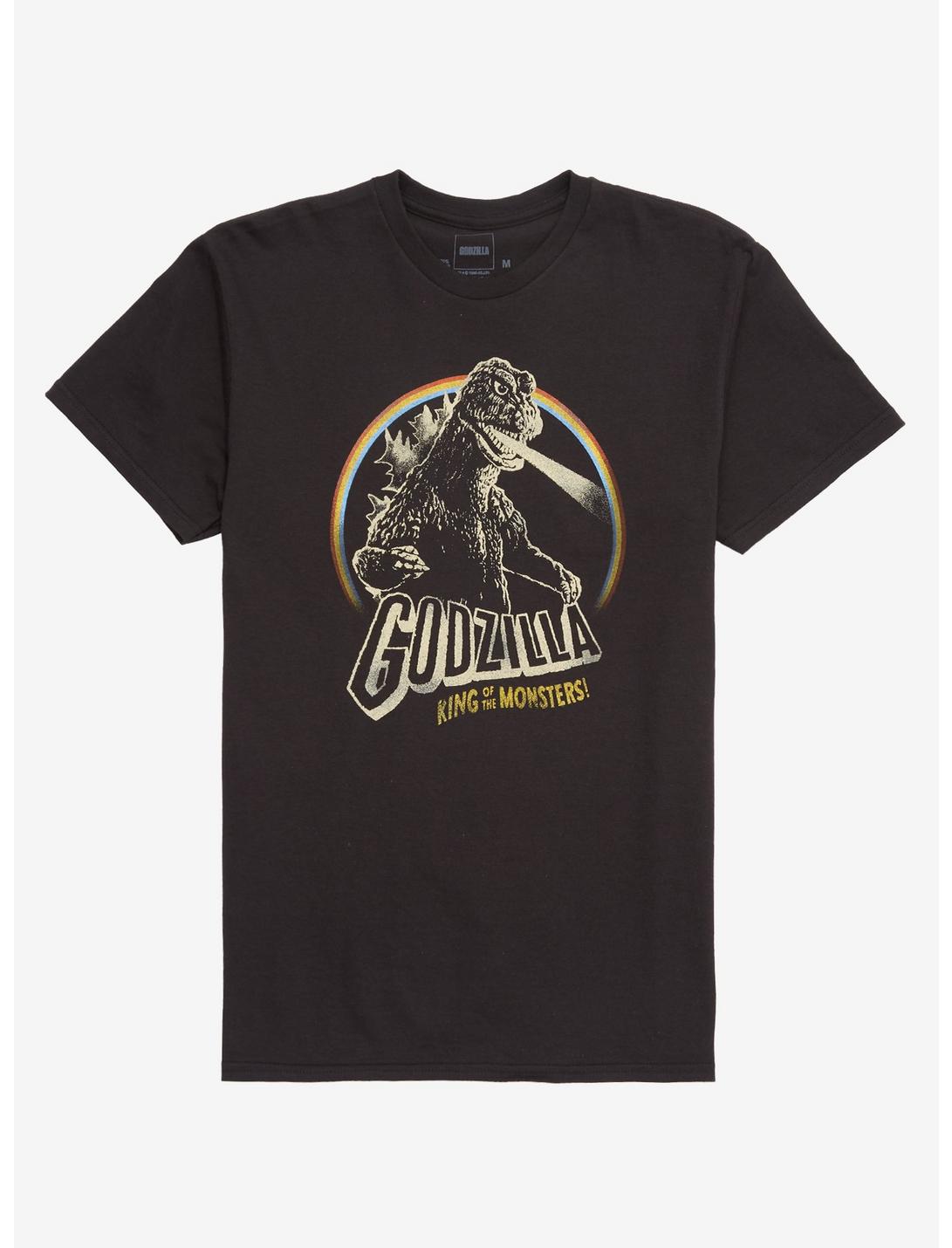 Godzilla Rainbow Frame T-Shirt, BLACK, hi-res