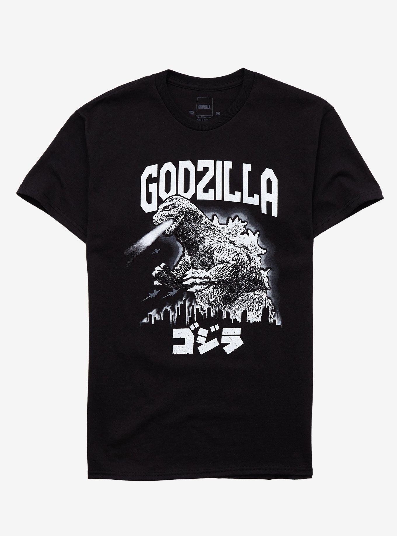 Godzilla Cityscape T-Shirt, BLACK, hi-res