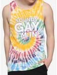 Sounds Gay I'm In Tie-Dye Tank Top, RAINBOW, hi-res
